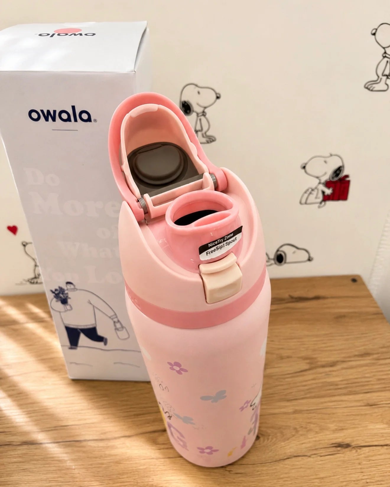 OWALA Snoopy de 32oz + Pajilla 2 en 1
